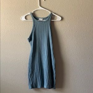 Blue/gray tank top dress midi